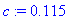 c := .115